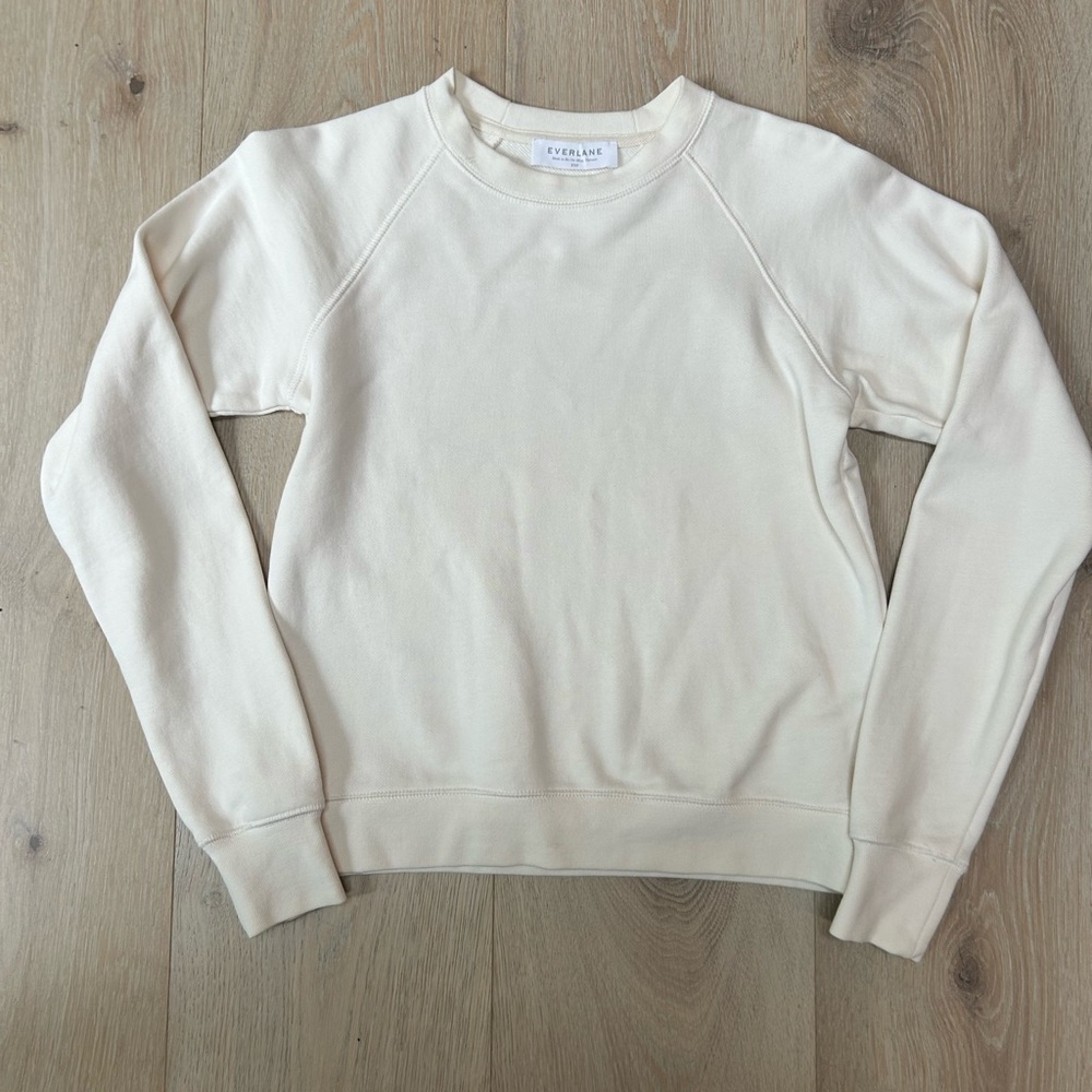 Everlane Cream Crewneck Top Size XXS
